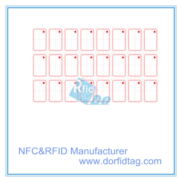Mifare desfire rfid inlay glossy finished pvc card core material